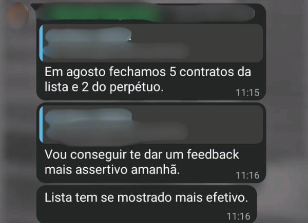 Fechamentos no 1º mês com o novo produto